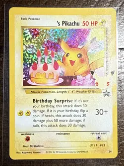 (C) Surfing/Flying/Birthday Pikachu Vmax Celebrations Full Art Pokemon TCG - Image 2