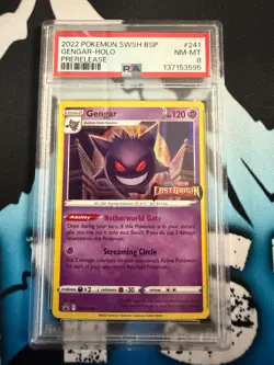 Pokemon TCG Gengar Holo SWSH241 Sword & Shield Promo PSA 8 LOST ORIGIN Stamped - Image 1