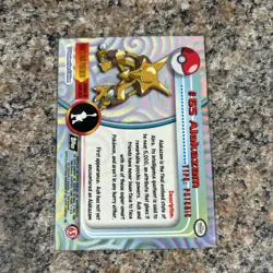 Alakazam - Black Logo - #65 Topps TV - Pokemon TCG - 1999 - Image 2