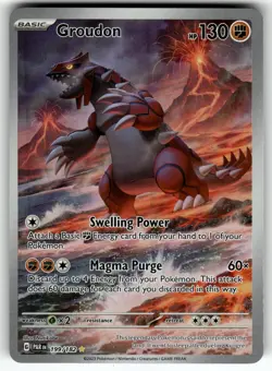 Groudon 199/182 Illustration Rare Paradox Rift Pokemon Near Mint - Image 1