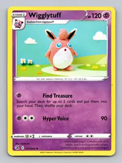 Wigglytuff 111/264 Uncommon Fusion Strike Pokemon Near Mint - Image 1