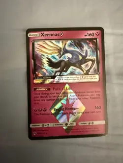 Xerneas 144/214 Pokemon - Prism Holo Sun & Moon Lost Thunder - Image 1