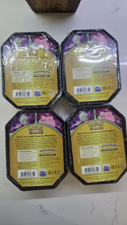 Pokemon 2019 Strong Bonds Blissey/Gardevoir Tins x2Pairs (12 packs & 4 promos) - Image 3