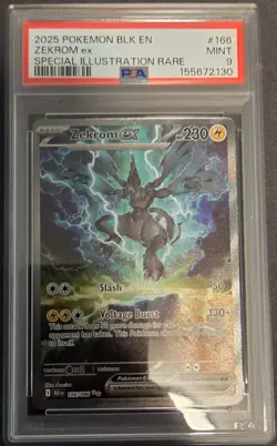 2025 POKEMON BLK EN-BLACK BOLT SPECIAL ILLUSTRATION RARE #166 ZEKROM EX PSA 9 - Image 1