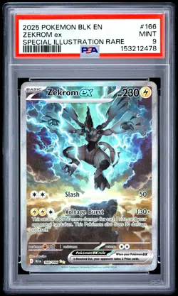 2025 POKEMON BLK EN-BLACK BOLT SPECIAL ILLUSTRATION RARE #166 ZEKROM EX PSA 9 - Image 1