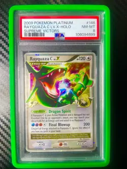 Rayquaza C Lv.X 146/147 Supreme Victors Holo Pokemon 2009 PSA 8 - Image 1