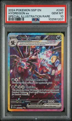 PSA 10 Gem Mint - Hydreigon ex 240/191 - Surging Sparks SIR Pokemon - Image 1