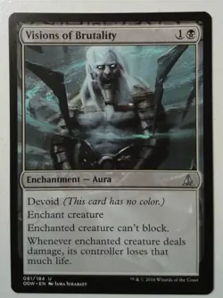 Visions of Brutality *Uncommon* Magic MtG x1 Oath of the Gatewatch SP - Image 1