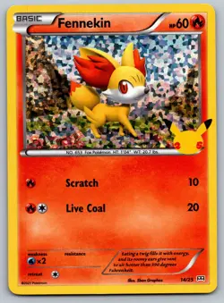 2021 Pokemon 25th Anniversary McDonalds Promo Fennekin Holo 14/25 Near Mint NM - Image 1