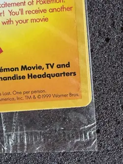 Warner Bros. 1999 Pokemon TCG Studio Store Promo Sealed Pack (1 Card) - Image 5