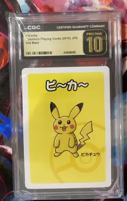 Pikachu Pokemon Playing Cards (2019) Old Maid Japanese CGC 10 Pristine! - Image 1