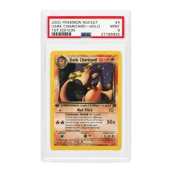 PSA 9 1st Edition Dark Charizard Holo #4 Team Rocket 2000 English Pokemon - Image 1