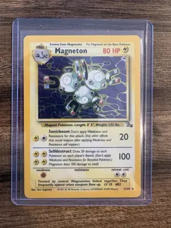 Magneton Pokemon TCG 11/62 Fossil Set Holo Rare Unlimited 1999 WOTC - Image 1
