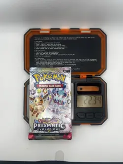 Heavy 22.34-36 Pokemon Prismatic Evolutions Booster Pack Sealed! Demi-God PackU! - Image 5