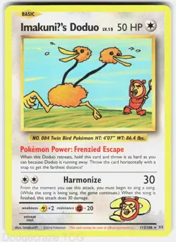 ImakuniU's Doduo 112/108 Secret Rare Evolutions Pokemon MP - Image 1