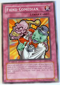 LOD-098 Fiend Comedian 1st Edition Legacy of Darkness Yugioh LP - Image 1
