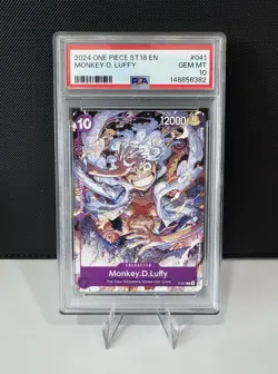 2024 One Piece ST18 EN #041 Monkey D. Luffy PSA 10 GEM MINT - Image 1