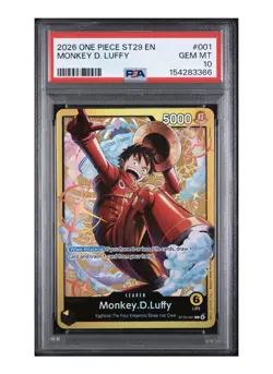 ENGLISH ONE PIECE STARTER DECK ST29 EGGHEAD #001 MONKEY D. LUFFY PSA 10 🔥📈 - Image 1