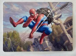 MTG Marvel Spider-Man, Spider-Man, Web-slinger Art Card - Image 1