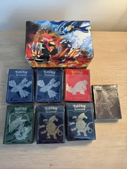 Pokemon TCG Groudon XY Primal Clash Elite Trainer Box Card Sleeves Set of 65 New - Image 1