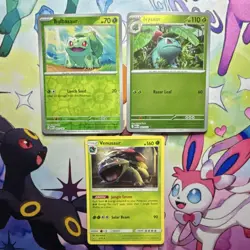 Pokemon Bulbasaur, Ivysaur, Venusaur 3 Card Lot - Rev-holo/Non-holo - Image 1