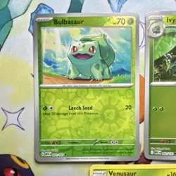 Pokemon Bulbasaur, Ivysaur, Venusaur 3 Card Lot - Rev-holo/Non-holo - Image 2