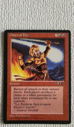Omen of Fire Alliances Regular NM Near Mint MTG - Image 1