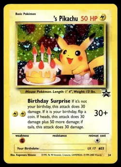 2000 Promos - Wizards Black Star _____’s Pikachu Basic/Promo #24 - Image 1