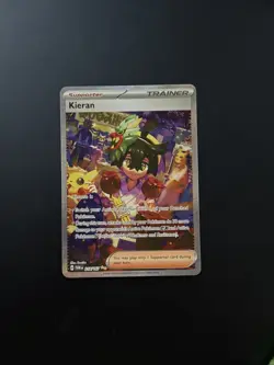 Pokemon Kieran Trainer Card 218/167 TWM TCG, Near Mint Condition - Image 1