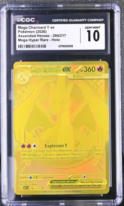 Pokemon Mega Charizard Y ex 294/217 Ultra Rare Ascended Heroes - CGC 10 - Image 1