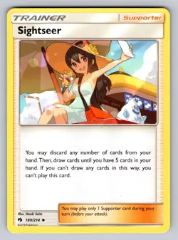 Sightseer 189/214 Uncommon Lost Thunder Pokemon Lightly Played - Image 1
