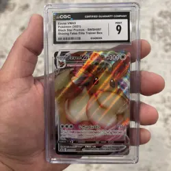 2021 Pokemon Eevee VMAX #SWSH087 Shining Fates Promo Graded 9 - Image 1