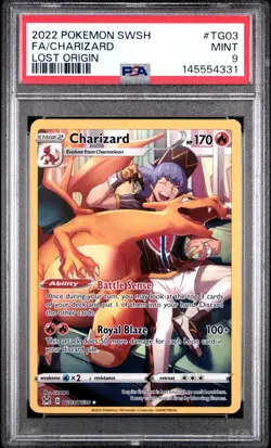 Pokemon TCG Charizard Trainer Gallery TG03/TG30 PSA 9 Lost Origin English Mint - Image 1