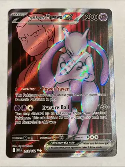 Pokemon TCG Team Rocket's Mewtwo ex 213/182 Destined Rivals Ultra Rare Holo NM - Image 1