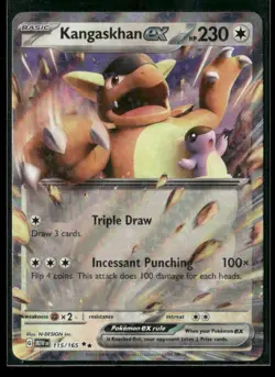 Kangaskhan ex 115/165 Double Rare 151 NM/M Pokemon - Image 1