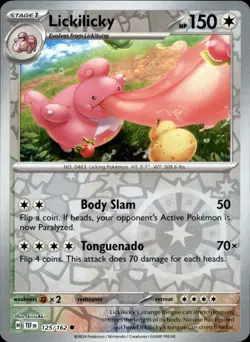 Lickilicky 125/162 Reverse Holo - Pokemon SV05: Temporal Forces - NM - Image 1