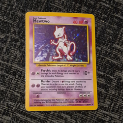 Pokemon TCG Base Set Mewtwo 10/102 Holo Rare Holo 1999 English 60 HP - Image 1