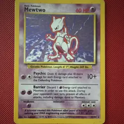 Pokemon TCG Mewtwo Base Set 10/102 Holo Rare Basic 60 HP English 1999 Wizards - Image 1