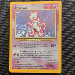 Pokemon TCG Mewtwo 10/102 Base Set 1999 Holo Rare Basic 60 HP WOTC English - Image 1