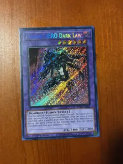 Yugioh Masked HERO Dark Law RA01-EN025 Secret Rare 1st Ed NM - Image 1