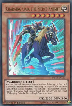 YU-GI-OH, CHARGING GAIA THE FIERCE KNIGHT, UR, MP16-EN120, 1. Auflage, TOP - Image 1