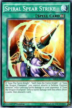 Spiral Spear Strike [MIL1-EN043] Common Moderately Played 1st Edition - Yugioh s - Image 1