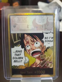 One Piece Gold DON!! OP15 Luffy Ring That Golden Bell Adventure On Kamis Island - Image 1