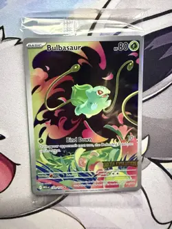 Pokemon TCG Mega Evolution - Bulbasaur 133/132 Illustration Rare Stamped Sealed - Image 1