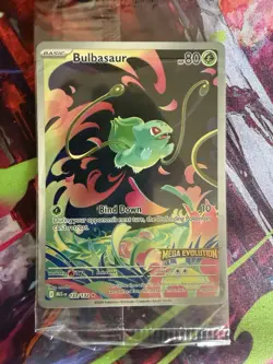 Pokemon TCG Bulbasaur Mega Evolution Stamped Illustration Rare Card 133/132 - Image 1