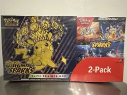 Pokemon Surging Sparks ETB & Booster Bundle Costco 2-Pack Factory Sealed - Image 1