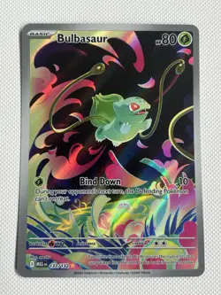 Pokemon TCG Mega Evolution Bulbasaur Card 133/132 Illustration Rare NM - Image 1