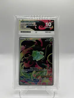 Pokemon TCG Bulbasaur 133/132 Mega Evolution Stamped ACE 10 Gem Mint - Image 1