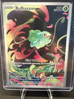 Pokemon TCG Bulbasaur 133/132 ME01 Mega Evolution Secret Rare Foil 80 HP - Image 1