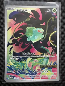 Pokemon TCG Bulbasaur 133/132 Mega Evolution Stamped Promo - Image 1